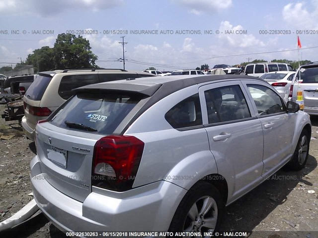 1B3CB4HA9AD534895 - 2010 DODGE CALIBER SXT SILVER photo 4