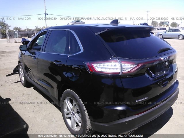 2FMPK3K97HBB21118 - 2017 FORD EDGE TITANIUM BLACK photo 3