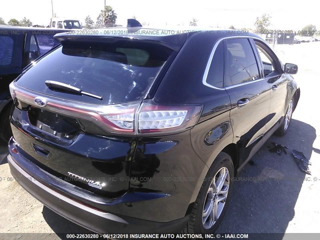 2FMPK3K97HBB21118 - 2017 FORD EDGE TITANIUM BLACK photo 4