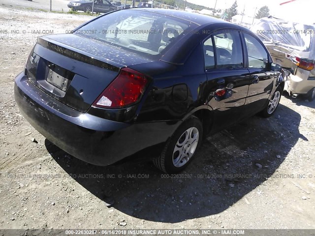 1G8AJ52FX4Z232178 - 2004 SATURN ION LEVEL 2 BLACK photo 4