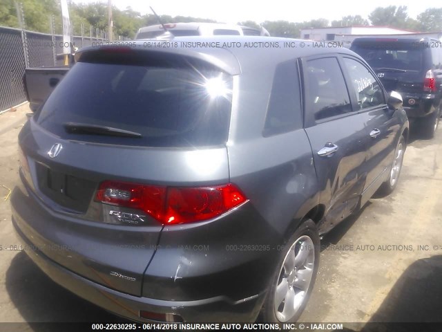 5J8TB18298A012660 - 2008 ACURA RDX GRAY photo 4