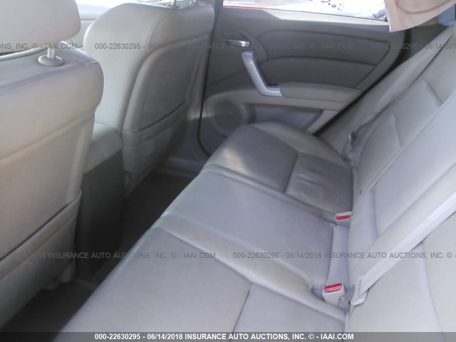 5J8TB18298A012660 - 2008 ACURA RDX GRAY photo 8