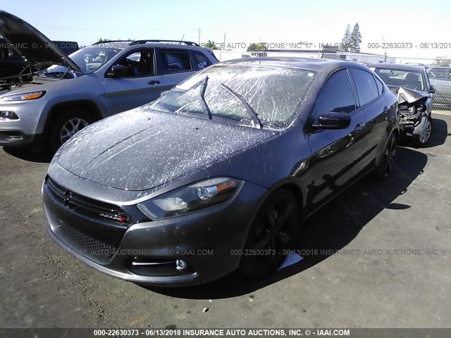 1C3CDFBB3ED799960 - 2014 DODGE DART SXT GRAY photo 2