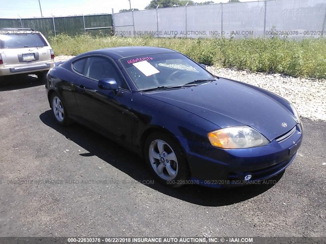 KMHHM65D06U192569 - 2006 HYUNDAI TIBURON GS Navy photo 1