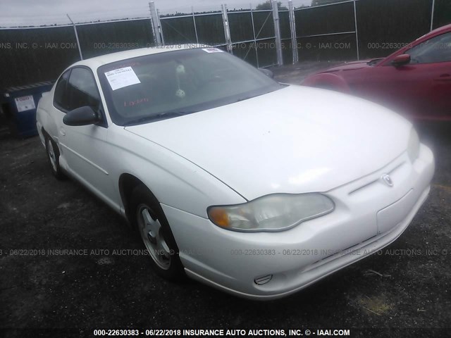 2G1WW12E349199685 - 2004 CHEVROLET MONTE CARLO LS WHITE photo 1