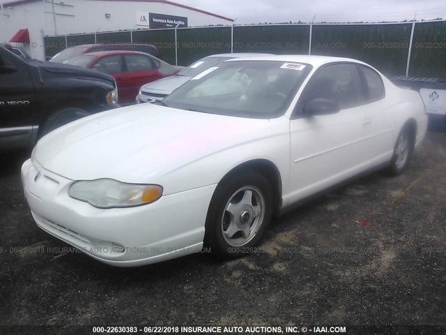 2G1WW12E349199685 - 2004 CHEVROLET MONTE CARLO LS WHITE photo 2