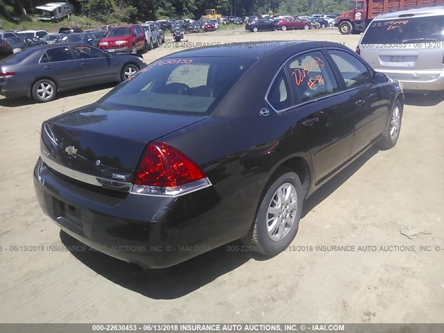 2G1WS583181345689 - 2008 CHEVROLET IMPALA POLICE BLACK photo 4