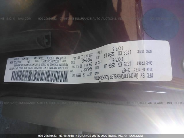 1J8GR48K37C640531 - 2007 JEEP GRAND CHEROKEE LAREDO/COLUMBIA/FREEDOM 栗色 照片 9