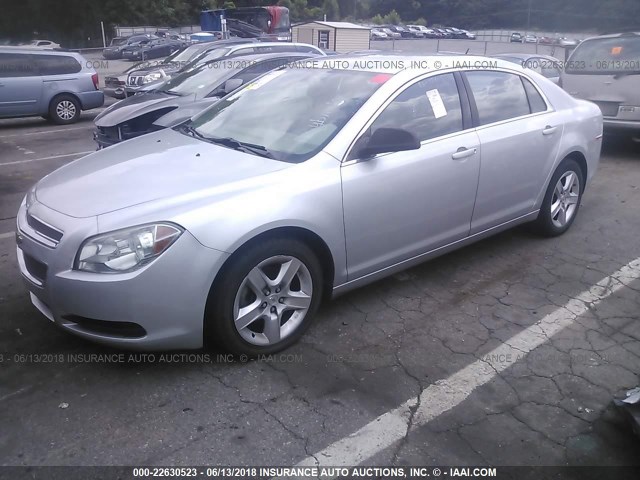 1G1ZB5E12BF259002 - 2011 CHEVROLET MALIBU LS SILVER photo 2