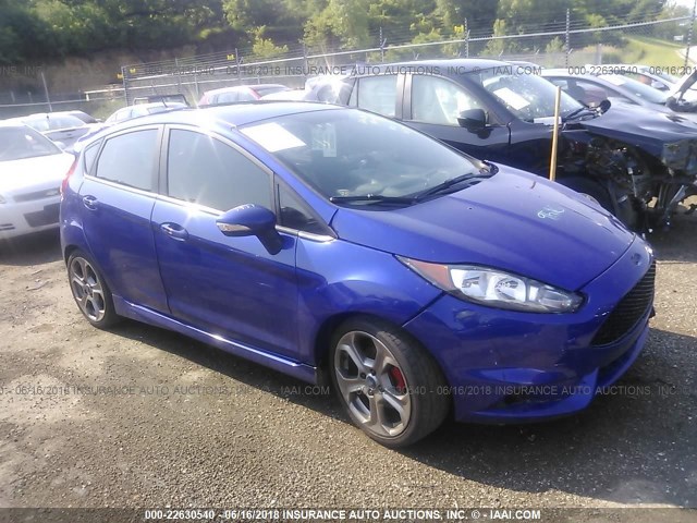 3FADP4GX8FM132832 - 2015 FORD FIESTA ST BLUE photo 1