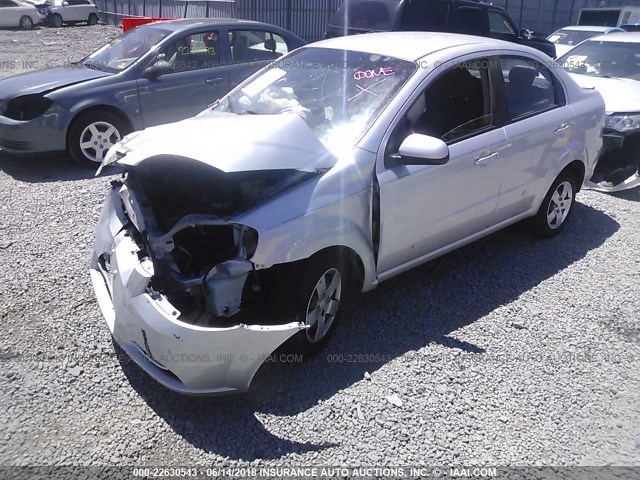 KL1TD5DE9BB134198 - 2011 CHEVROLET AVEO LS/LT SILVER photo 2