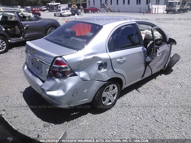 KL1TD5DE9BB134198 - 2011 CHEVROLET AVEO LS/LT SILVER photo 4