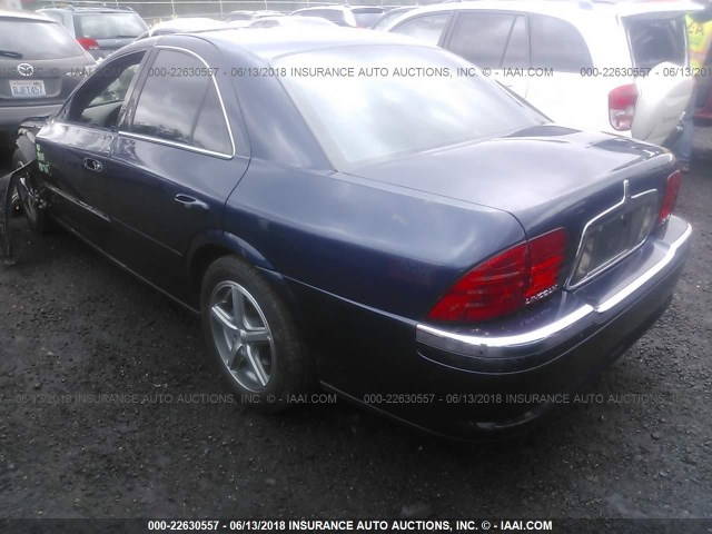 1LNHM87A02Y652685 - 2002 LINCOLN LS BLUE photo 3