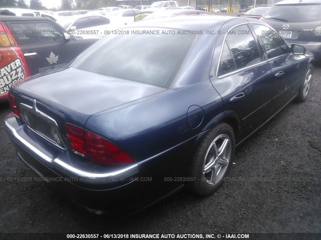 1LNHM87A02Y652685 - 2002 LINCOLN LS BLUE photo 4