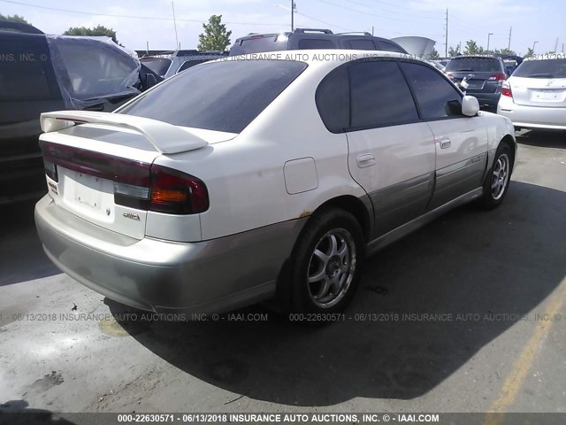 4S3BE896827215121 - 2002 SUBARU LEGACY OUTBACK 3.0 H6/3.0 H6 VDC WHITE photo 4