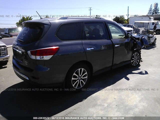 5N1AR2MM0DC677665 - 2013 NISSAN PATHFINDER S/SV/SL/PLATINUM 灰色 照片 4