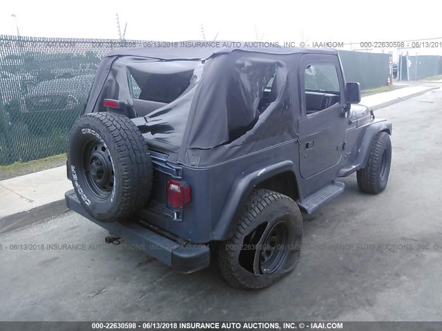 1J4FA29PX1P376419 - 2001 JEEP WRANGLER / TJ SE GRAY photo 4