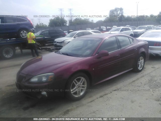 2G2WR584161173337 - 2006 PONTIAC GRAND PRIX GT BURGUNDY photo 2