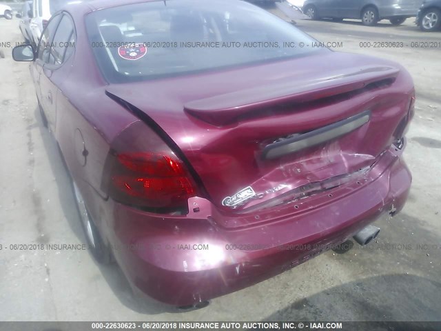 2G2WR584161173337 - 2006 PONTIAC GRAND PRIX GT BURGUNDY photo 6