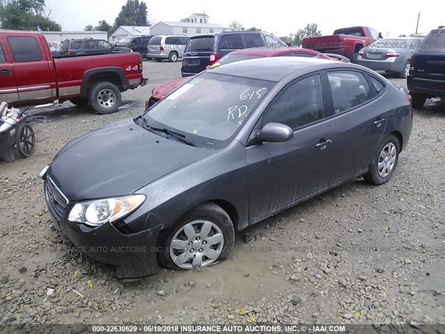 KMHDU46D09U649905 - 2009 HYUNDAI ELANTRA GLS/SE GRAY photo 2