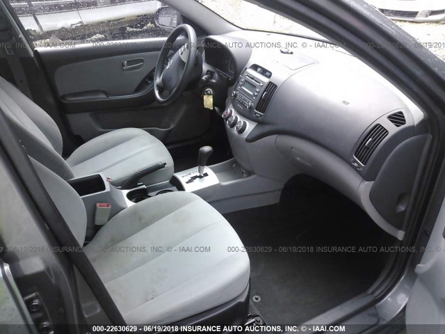 KMHDU46D09U649905 - 2009 HYUNDAI ELANTRA GLS/SE GRAY photo 5