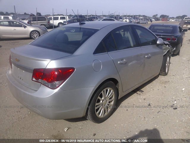 1G1PH5SB0E7355650 - 2014 CHEVROLET CRUZE ECO SILVER photo 4