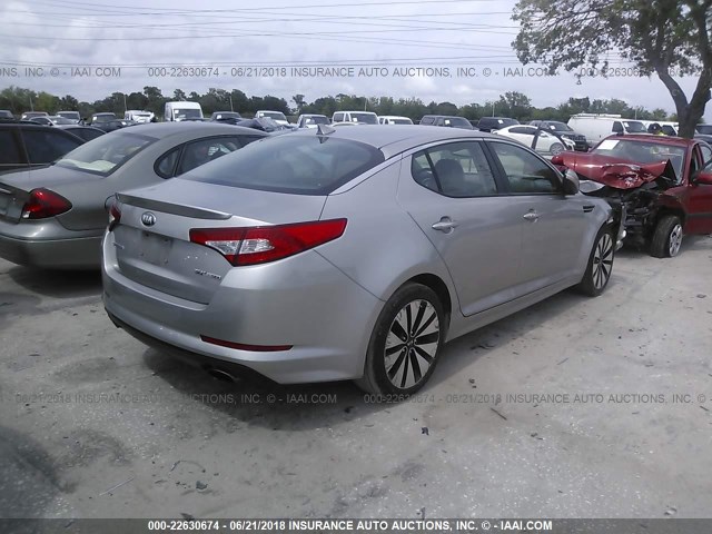 5XXGR4A62DG091811 - 2013 KIA OPTIMA SX SILVER photo 4