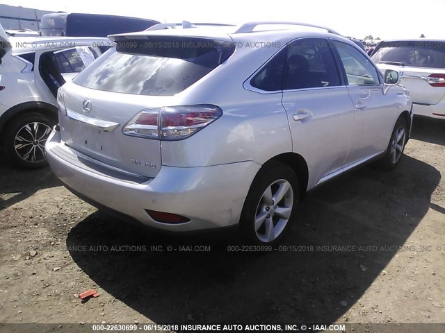 2T2BK1BA2FC256228 - 2015 LEXUS RX 350/BASE/F SPORT SILVER photo 4