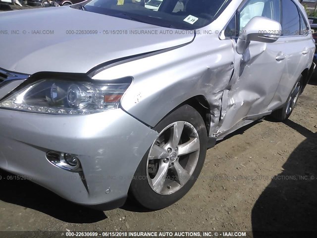 2T2BK1BA2FC256228 - 2015 LEXUS RX 350/BASE/F SPORT SILVER photo 6