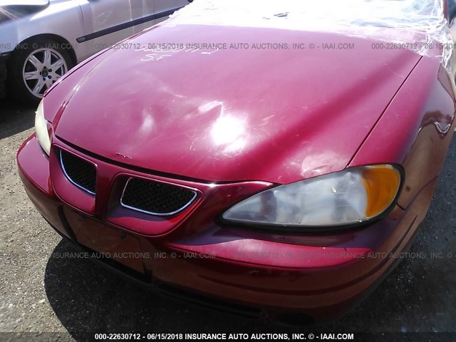 1G2NF52E44M515449 - 2004 PONTIAC GRAND AM SE1 RED photo 6