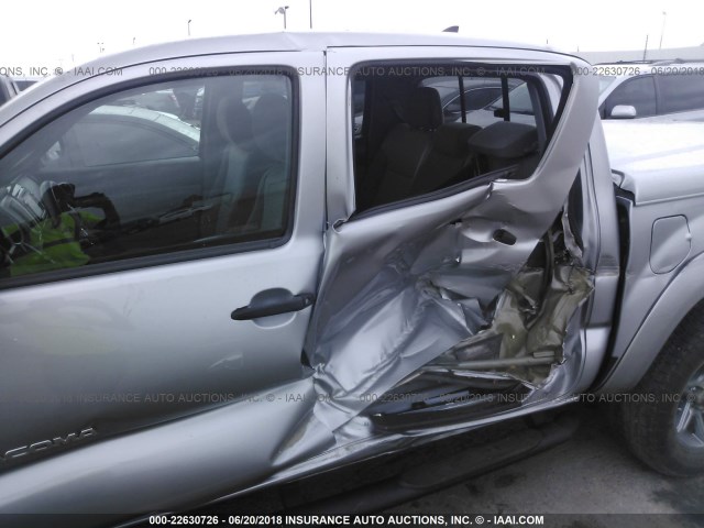 3TMLU4EN7EM162757 - 2014 TOYOTA TACOMA DOUBLE CAB ვერცხლისფერი ფოტო 6