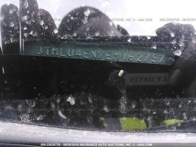 3TMLU4EN7EM162757 - 2014 TOYOTA TACOMA DOUBLE CAB ვერცხლისფერი ფოტო 9