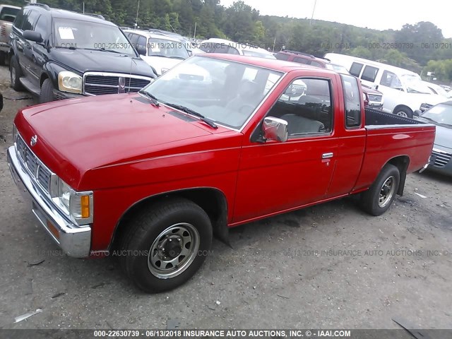 1N6SD16S8PC301679 - 1993 NISSAN TRUCK KING CAB RED photo 2