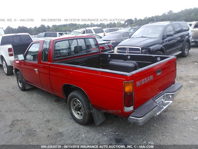 1N6SD16S8PC301679 - 1993 NISSAN TRUCK KING CAB RED photo 3