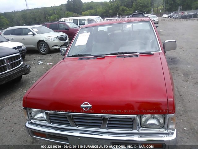 1N6SD16S8PC301679 - 1993 NISSAN TRUCK KING CAB RED photo 6