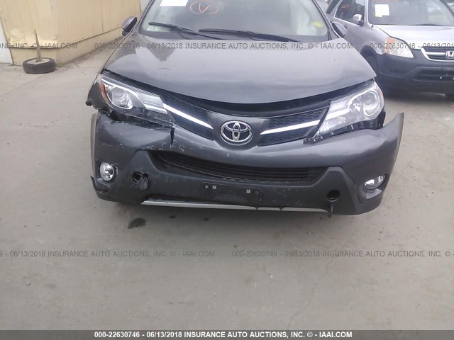 2T3DFREV6FW331422 - 2015 TOYOTA RAV4 LIMITED GRAY photo 6