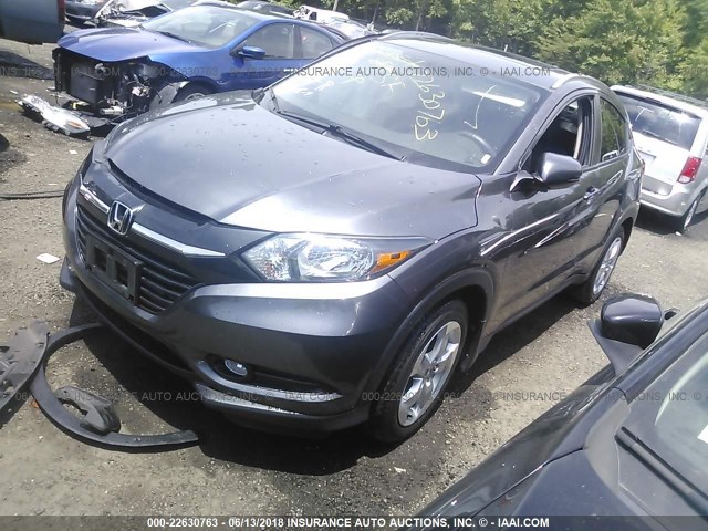 3CZRU5H74GM732370 - 2016 HONDA HR-V EXL GRAY photo 2