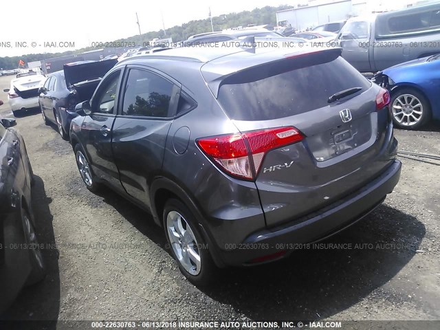 3CZRU5H74GM732370 - 2016 HONDA HR-V EXL GRAY photo 3