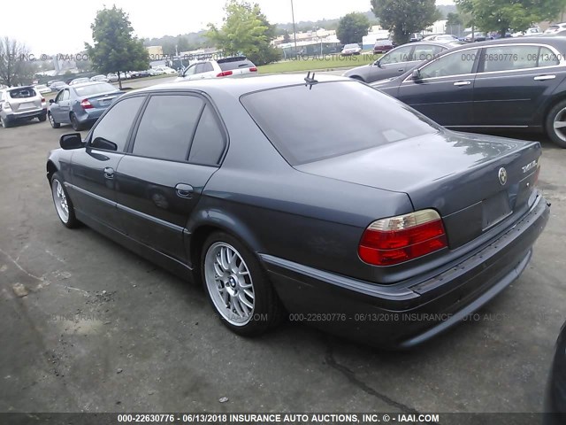 WBAGH83431DP23417 - 2001 BMW 740 IL GRAY photo 3