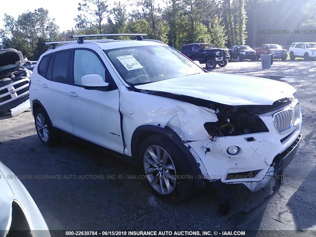 5UXWX9C51E0D16386 - 2014 BMW X3 XDRIVE28I WHITE photo 1