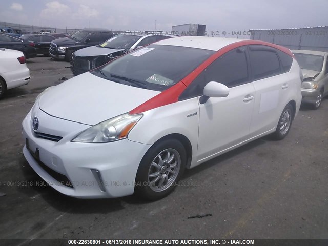 JTDZN3EU5C3109594 - 2012 TOYOTA PRIUS V WHITE photo 2