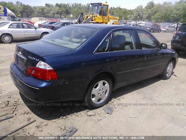 4T1BF28B74U369666 - 2004 TOYOTA AVALON XL/XLS BLUE photo 4