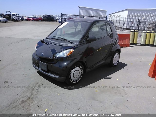 WMEEJ31X49K330954 - 2009 SMART FORTWO PURE/PASSION BLACK photo 2
