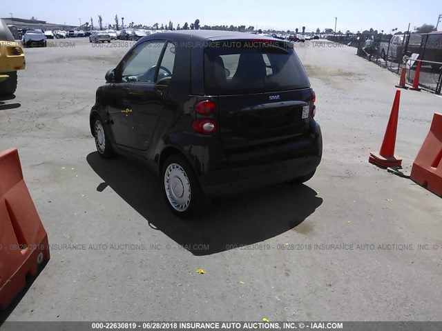 WMEEJ31X49K330954 - 2009 SMART FORTWO PURE/PASSION BLACK photo 3
