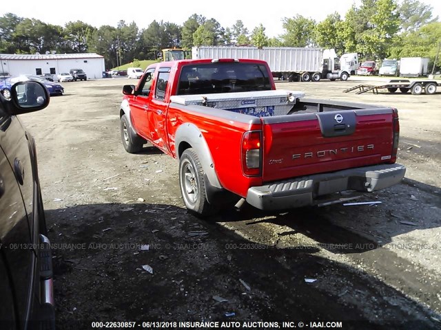 1N6ED29X33C432314 - 2003 NISSAN FRONTIER CREW CAB XE/CREW CAB SE RED photo 3