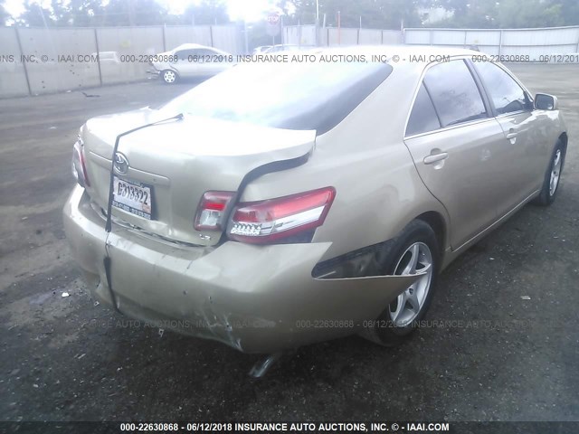 4T1BF3EK9BU592332 - 2011 TOYOTA CAMRY SE/LE/XLE GOLD photo 4
