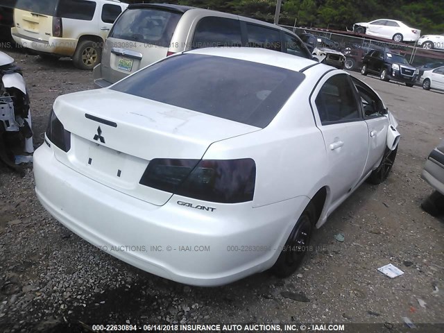 4A32B2FF5CE015673 - 2012 MITSUBISHI GALANT FE WHITE photo 4