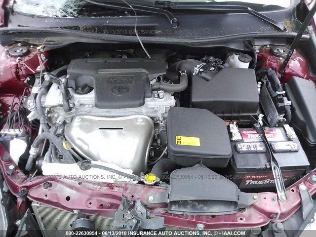 4T1BF1FK7FU919089 - 2015 TOYOTA CAMRY LE/XLE/SE/XSE RED photo 10