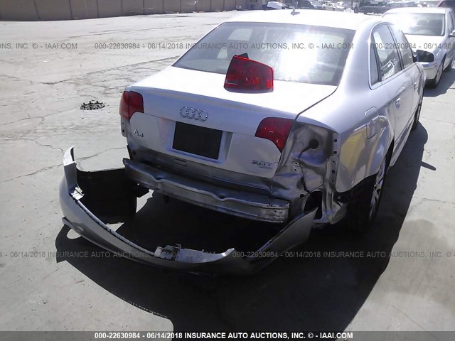 WAUDF78E98A147445 - 2008 AUDI A4 2.0T QUATTRO SILVER photo 4