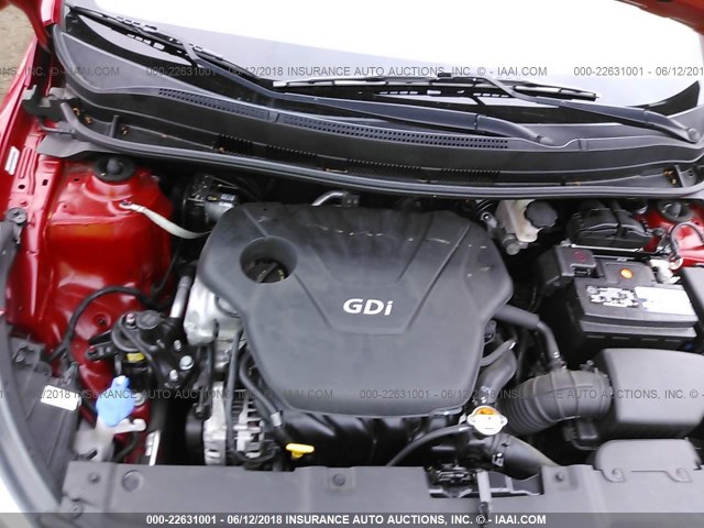 KMHCU4AE4EU643689 - 2014 HYUNDAI ACCENT GLS/SE RED photo 10